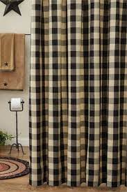 Wicklow Black Shower Curtain 72x72 Buffalo Check Cotton Country Farmhouse Bath Ebay Black Shower Curtains Shower Curtain Primitive Bathrooms