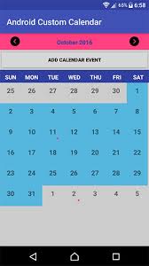 Custom Calendar In Android Github