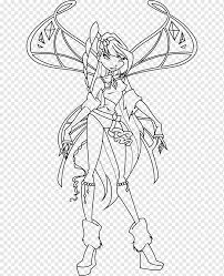 Enchantix is a final transfiguration in spite of the fact that the development stages are fairly endless. Musa Stella Bloom Flora Coloring Book W I T C H White Monochrome Musa Png Pngwing