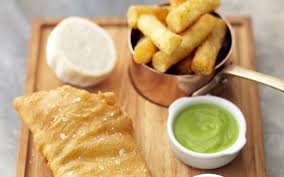 Beer Battered Fish And Chips With Homemade Tartar Sauce And Pea Puree Tom Kerridge Pub Food Fish And Chips Food