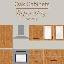 The overall classic look of the design is achieved with light quartz countertops and backsplashes. The Best Wall Colors To Update Stained Cabinets Rugh Design