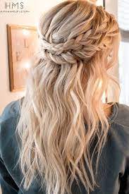 Masterfully styled wavy medium length hairstyles for women have the power to turn heads. Crown Braid With Half Up Half Down Hairstyle Inspiration Cute Hairstyles For Short Hair Long Hair Styles Medium Length Hair Styles