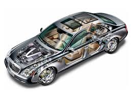 Maybach Cutaway Illustration Voiture Automobile