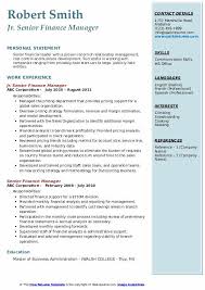 Karen brown dayjob limited the big peg 120 vyse street birmingham b18 6nf england t: Senior Finance Manager Resume Samples Qwikresume