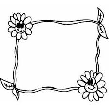 40+ frame coloring pages for printing and coloring. Smiling Flowers Frame Coloring Page
