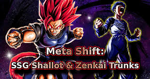 Hit 2 times with pur means you need to hit attacks at least twice with one, and win with 2 pur means you need to use 2 purple characters in one battle, so you need to switch and fight with both. Meta Shift Ssg Shallot And Zenkai Trunks Dragon Ball Legends Wiki Gamepress