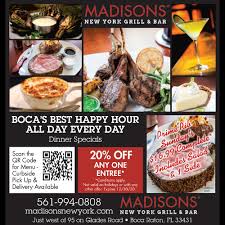 Here are 15 of the best food and drink happy hour deals around nyc. Madison S New York Grill Bar Specials Happy Hour Livingfla Com