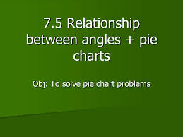 7 5 Relationship Between Angles Pie Charts Obj To Solve