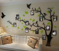 This family decor features black curly cursive font letters and a whitewash finishing background this wooden sign is made from real wood and finished with a rustic, distressed finish to give an. Wooden Family Tree Collage Large Frame Tree Photo Frame Tree Plywood Living Room Home Decor Family Tree Decal Family Tree Collage Tree Collage Wall Stickers Tv