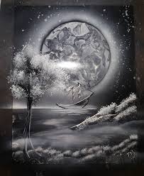 Beautiful Black And White Art Pictures Beautiful Black And White Painting June 2018 Black And White Painting White Painting Spray Paint Art