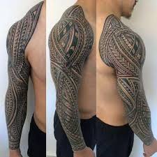 Amazing mens tribal ear tattoo. 40 Polynesian Sleeve Tattoo Designs For Men Tribal Ink Ideas Tribal Sleeve Tattoos Full Sleeve Tattoos Tattoo Sleeve Designs