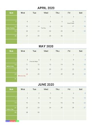 This free printable is part of a series shared on this blog to help reset your life. Free April May June 2020 Printable Calendar Template Free Printable 2021 Monthly Calendar With Holidays