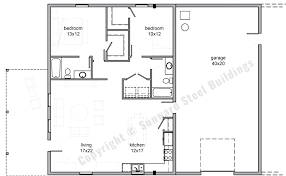 So remember that the plans below show living quarters only. Barndominium Floor Plans 1 2 Or 3 Bedroom Barn Home Plans