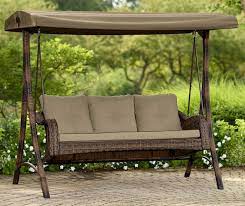 Wilson Fisher Palermo All Weather Wicker 3 Person Swing Big Lots Patio Furniture Collection Large Backyard Landscaping Big Lots
