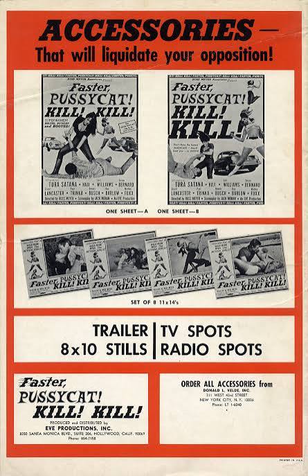 FASTER, PUSSYCAT! KILL! KILL! (1965) Pressbook - WalterFilm
