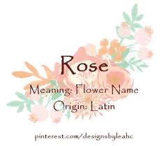Baby Girl Name Rose Meaning Flower Origin Latin Baby Girl Names Girl Names New Baby Products