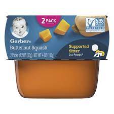 Gerber Gerber Baby Food Butternut Squash Supported Sitter 1st Foods 2 Pack 2 Count Shop Weis Markets