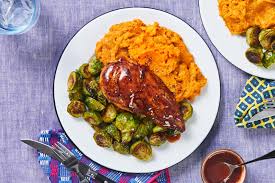 Baked Chicken And Sweet Potato Mashed Potatoes Recipe Hellofresh Recipe Mashed Sweet Potatoes Hello Fresh Recipes Hello Fresh