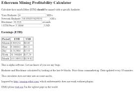 Input your information, such as hashing power/hash rate and any pool fees you may have. Ethereum Mining Profitability Calculator Crypto Mining Blog