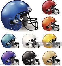 Detailed Football Helmets In Various Colors Eps 10 File Football Helmets Football Helmet