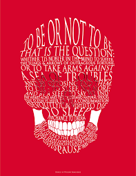 To Be Or Not To Be That Is The Question Hamlet S Famous To Be Or Not To Be Speech In Skull Form Quote Prints Text Art Hamlet Quotes