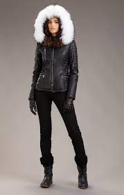 Lisa Danier Leather Jacket With Hood Leather Jacket Black Jackets For Women