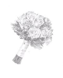 Custom Wedding Bouquet Drawing Bouquet Drawing By Fromwhite Wedding Art Pencil Drawings Of Flowers Custom Wedding