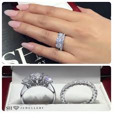 Wider Scalloped Women S Diamond Eternity Band 3 5mm Trilogy Engagement Ring Diamond Wedding Bands Bridal Rings