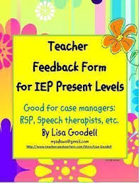 These Editable Input Forms Will Help You Get Quick Feedback From General Ed Teachers To Help You Write Present Case Management Special Education Resources Iep