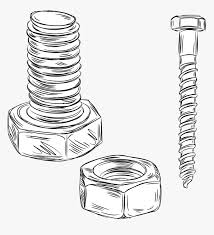 Blacks fasteners for trade quality | fischer fixings | dronco discs. Transparent Nuts And Bolts Clipart Black And White Drawing Of A Screw Hd Png Download Kindpng