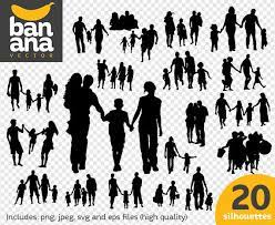 Sale Family Silhouettes Png Jpg Svg Eps Files High Resolution Etsy Silhouette Png Lettering Styles Silhouette