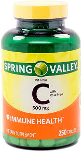 Amazon Com Spring Valley Vitamina C 500 Mg Con Caderas De Rosa 250 Comprimidos Health Personal Care