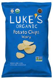 Luke S Organic Organic Wavy Potato Chips 3 X 4 5 Oz Organic Chips Potato Chips Chips