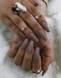 Pin By Mihyeyana On Nail Inspo Matte Nails Design Fall Acrylic Nails Trendy Nails