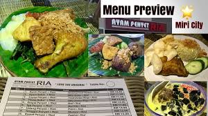 Thank you for choosing restaurant ayam penyet ria for your wedding reception. Ayam Penyet Ria Menu Miri Miri City Sharing