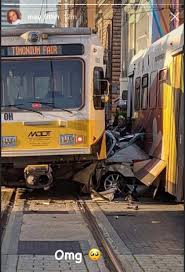 Over the weekend, an unmanned train started moving on its own and wound up on the eastbound track of the railway, where it crashed with another train. Light Rail Accident In Baltimore City Baltimore