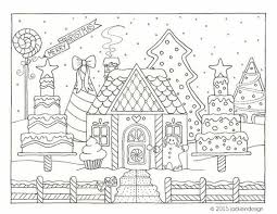 Gingerbread House Winter Scene Coloring Page Pdf Instant Download Christmas Coloring Sheets Coloring Pages Winter Free Coloring Pages