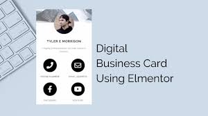 A digital design like that can be shared online in one click. Digital Business Card Elementor Free Pro 2021 Full Tutorial Youtube