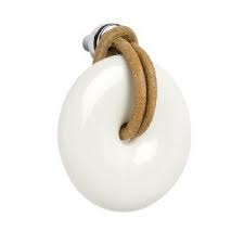 Bouton De Meuble Porcelaine Et Cuir Blanc Bouton De Meuble Bouton De Porte Porcelaine Bouton De Porte