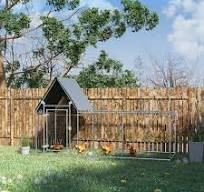 ["Pawhut Grand Poulailler Galvanise, Cage De Poulailler Pour Poules,  Clapier En Metal Avec Couvercle R"]