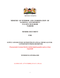 Fillable Online Ministry Of Interior And Coordination Of National Government Fax Email Print Pdffiller