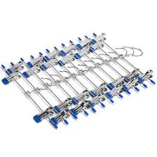 Shop J S Hanger Pants Hangers With Chrome Hardware 2 Adjustable Chrome Clips Light Weight Slack Hanger Collection 12 Pack Overstock 11550625