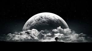 Maybe you would like to learn more about one of these? Planet Moon Clouds Stars Night Black White Wallpapers Hd Desktop And Mobile Backgrounds
