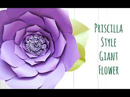 These beautiful hand made and crafted purple large paper flowers create a lovely paper flower backdrop. Giant Paper Flower Backdrop Tutorial Youtube