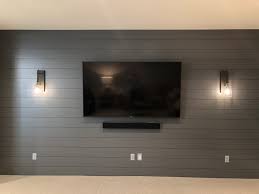 Dbc Home Shiplap On Tv Wall Accent Walls In Living Room Basement Makeover Ship Lap Walls