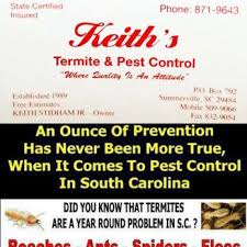 You don't have to leave your home and wear a gas mask when he comes to treat your. Keith S Termite Pest Control 15 Photos Pest Control 137 O T Wallace Dr Summerville Sc Phone Number