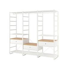 Elvarli 3 Sections White Bamboo Width 96 1 2 Height 85 Shop Online Or In Store Ikea Ikea Clothes Rail Painted Drawers