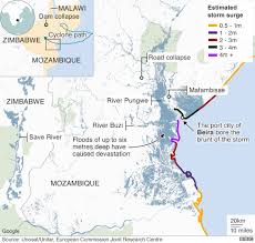 Members of the indian and south african militaries are joining aid groups in flying over stretches of central mozambique as they look for signs of life and people in need. Cyclone Idai How The Storm Tore Into Southern Africa Bbc News
