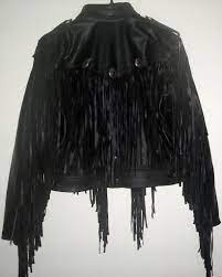 Leather Jacket With Fringe Custom Made Style Mlfj201 Available In 8 Colors Fringe Leather Jacket Black Leather Fringe Jacket Custom Leather Jackets