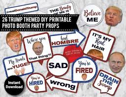 28 Trump Printable Party Photo Booth Props Trump Props Funny Etsy Party Photo Booth Party Printables Funny Photo Booth Props